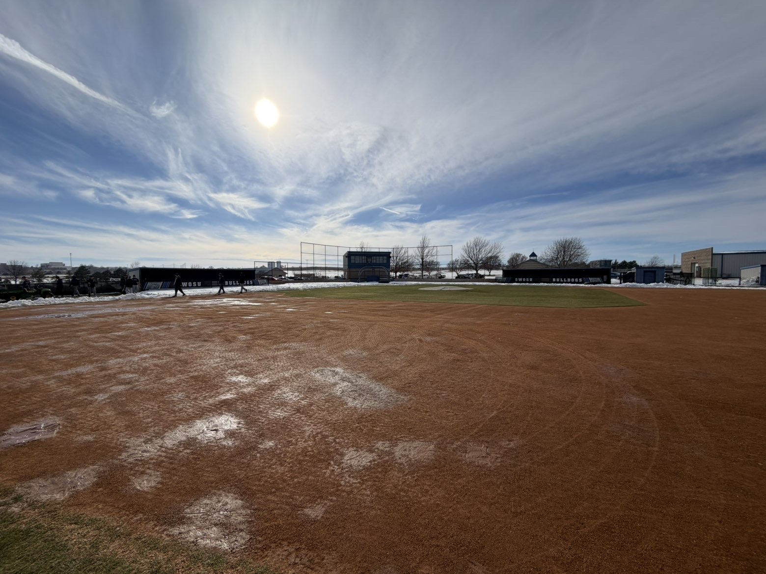 From Snowdrifts to First Pitch: Inside SWOSU baseball’s rapid preparation to get their field game ready before their season opener